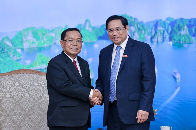 Thủ tướng Phạm Minh Chính tiếp Tổng Thanh tra Nhà nước Lào